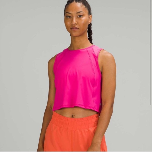 lululemon athletica Tops - Lululemon Sculpt Cropped Tank Top in Sonic Pink (Size 10)
